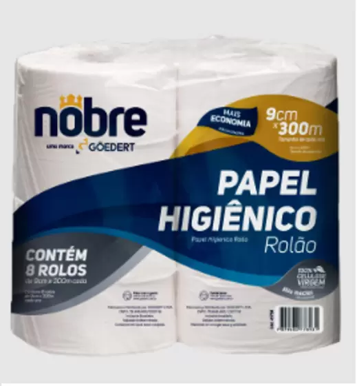 Papel Higiênico Rolão - 8x 300m - Nobre