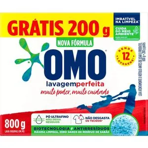 Detergente em Pó Omo Lavagem Perfeita Caixeta com 800g