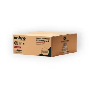 Papel toalha Interfolha c/2400fls. 20cm x 21,5cm (cel.virg./f.dupla) PREMIUM - Nobre